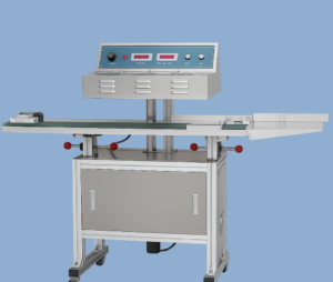 Máquina de inducción automática Sella 2000 de Sellaempaq, diseñada para sellar tapas grandes de 45 a 120 mm con velocidad de hasta 30 piezas por minuto. Equipo ideal para envases industriales en sectores alimenticio, químico y automotriz.