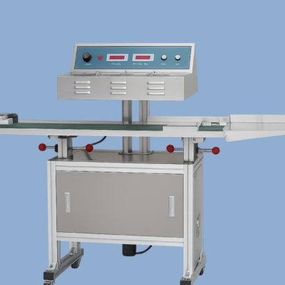 Máquina de inducción automática Sella 2000 de Sellaempaq, diseñada para sellar tapas grandes de 45 a 120 mm con velocidad de hasta 30 piezas por minuto. Equipo ideal para envases industriales en sectores alimenticio, químico y automotriz.
